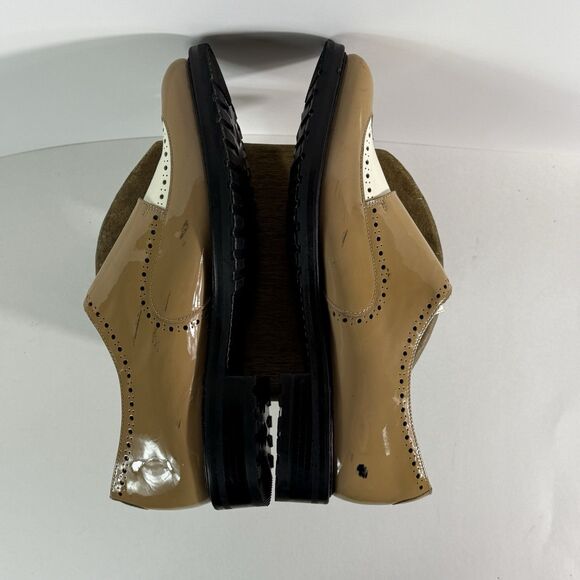 The Office Of Angela Scott Mr.York Monk Strap Shoe Patent Leather Beige&White 42 - Picture 7 of 16